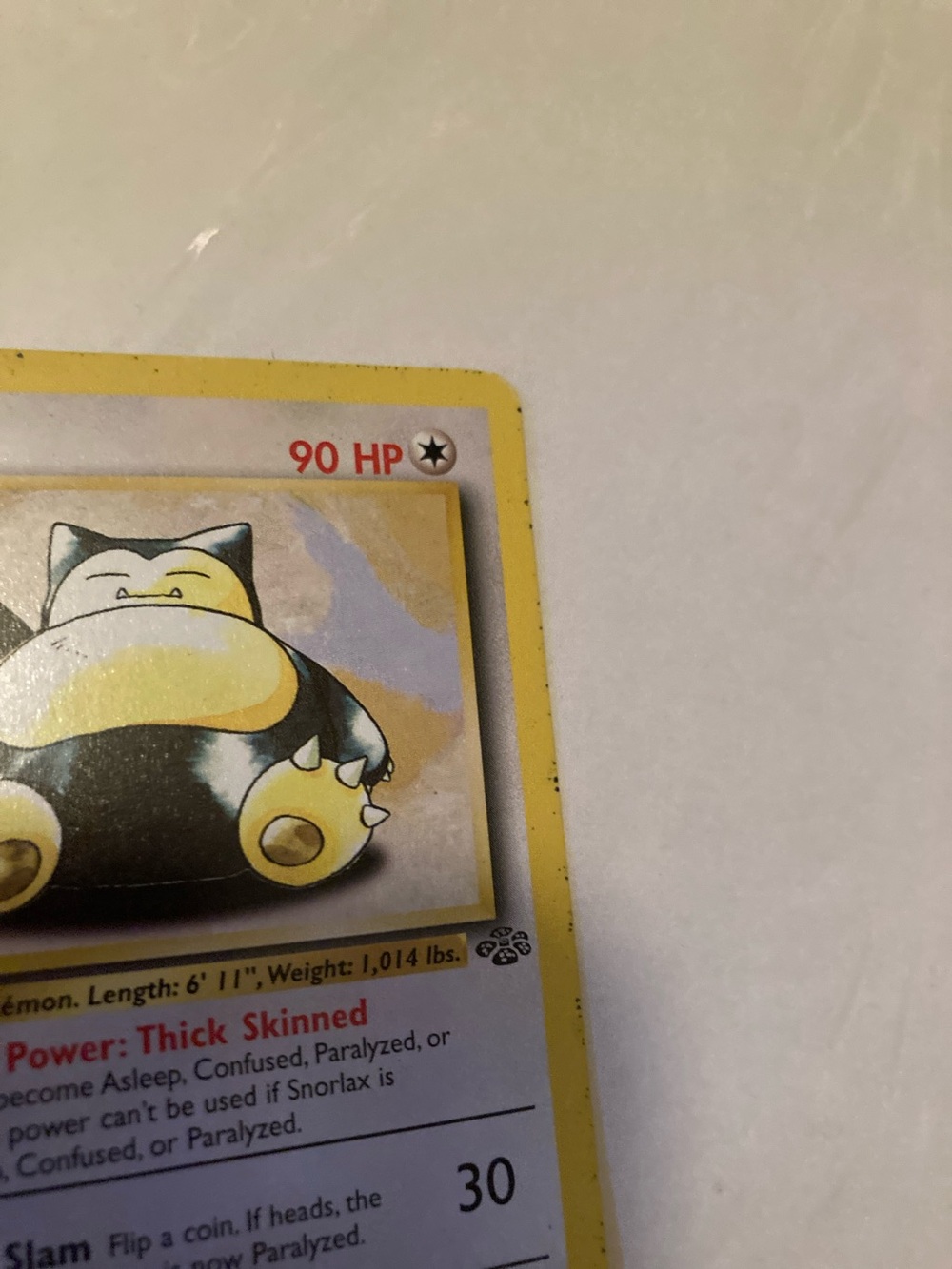 Snorlax Pokemon Card - Yellow Border (some wearing on bottom) - Picture 8 of 14